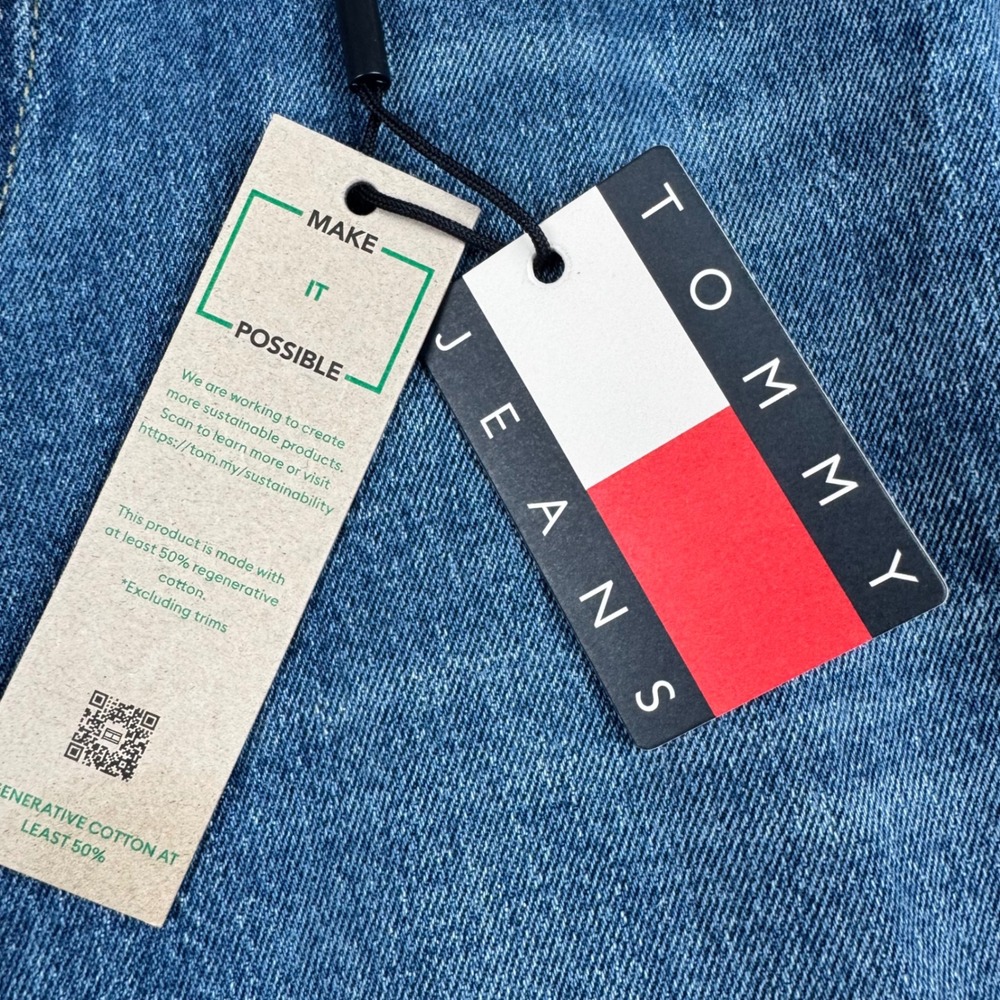 Tommy Jeans Sophie Low Straight Medium Wash Denim DW0DW19263 28x32 NWT - Picture 5 of 9